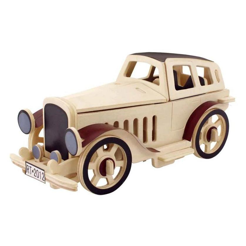 RoboTime dřevěné 3D puzzle Klasický automobil 2