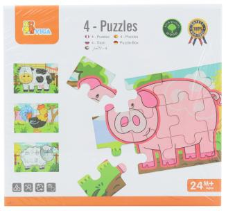 Dřevěné puzzle - farma