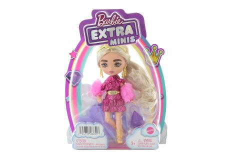 Barbie extra minis - blondýnka s korunkou HJK67