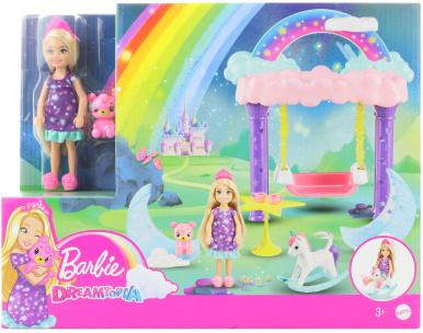 Barbie Chelsea s houpacím koníkem herní set GTF50