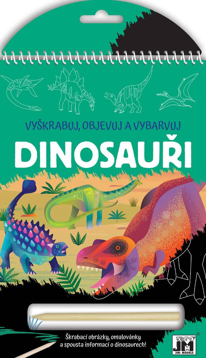 JIRI MODELS Vyškrabuj, objevuj, vybarvuj Dinosauři kreativní sešit