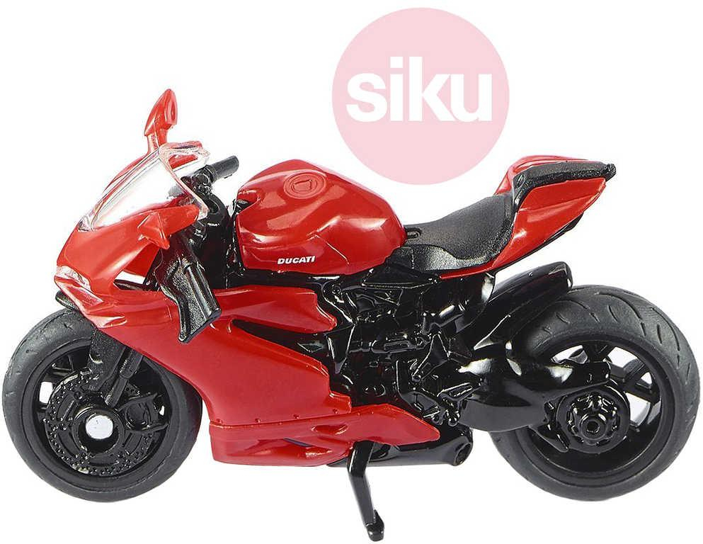 SIKU Motorka červená Ducati Panigale 1299 model kov 1385