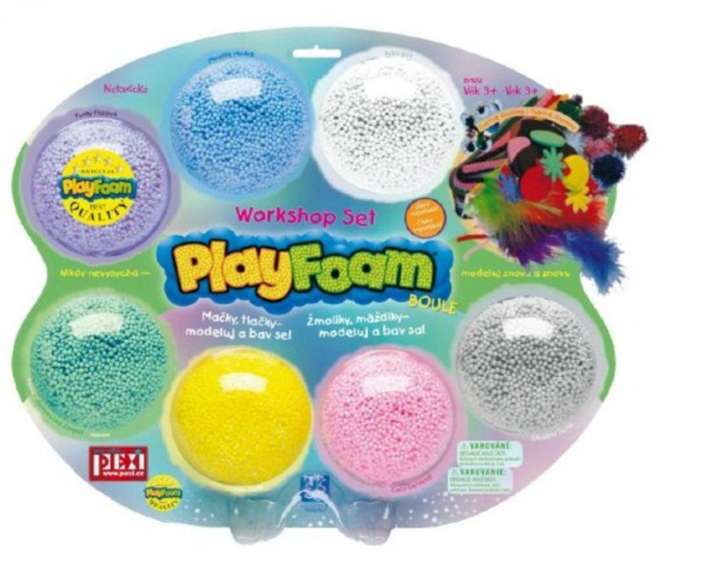 Modelína/Plastelína kuličková s doplňky PlayFoam na kartě