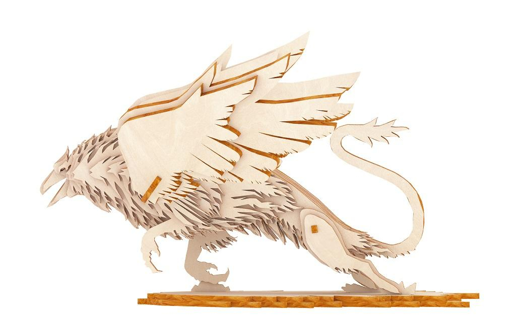 Woodcraft Dřevěné 3D puzzle Griffin