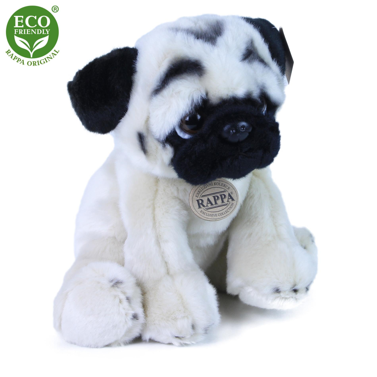 Plyšový pes mops 30 cm ECO-FRIENDLY