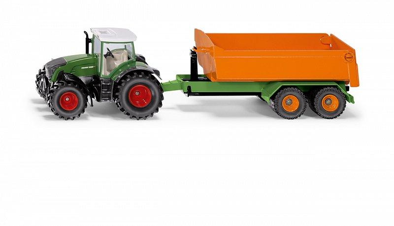 SIKU Farmer - traktor Fendt s vyklápěcím přívěsem, 1:50