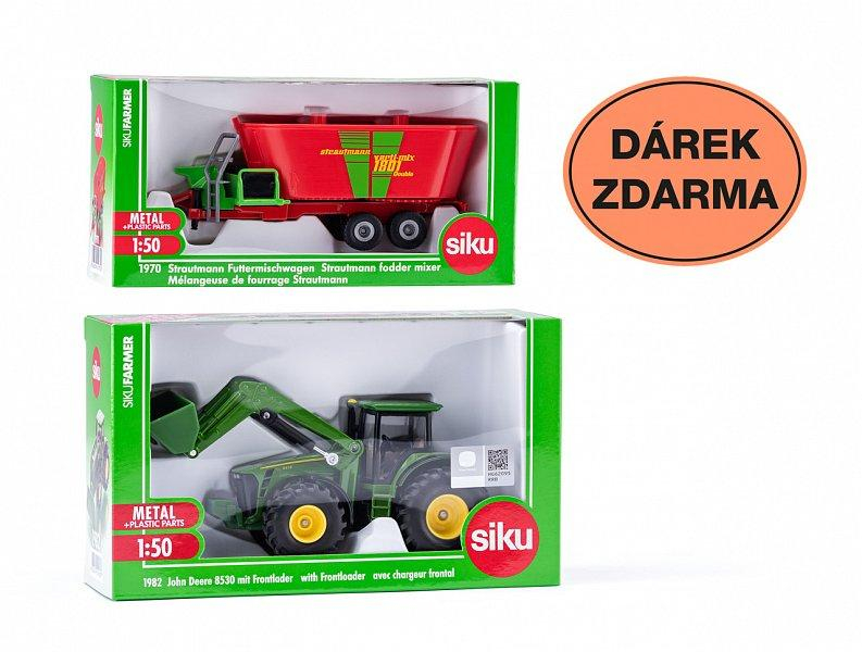 SIKU Farmer -Traktor John Deere s předním nakladačem + dárek