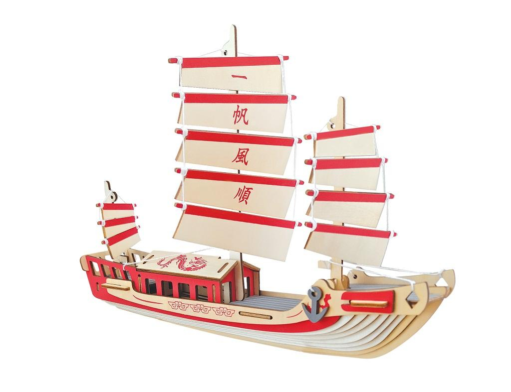 Woodcraft Dřevěné 3D puzzle Japonská plachetnice