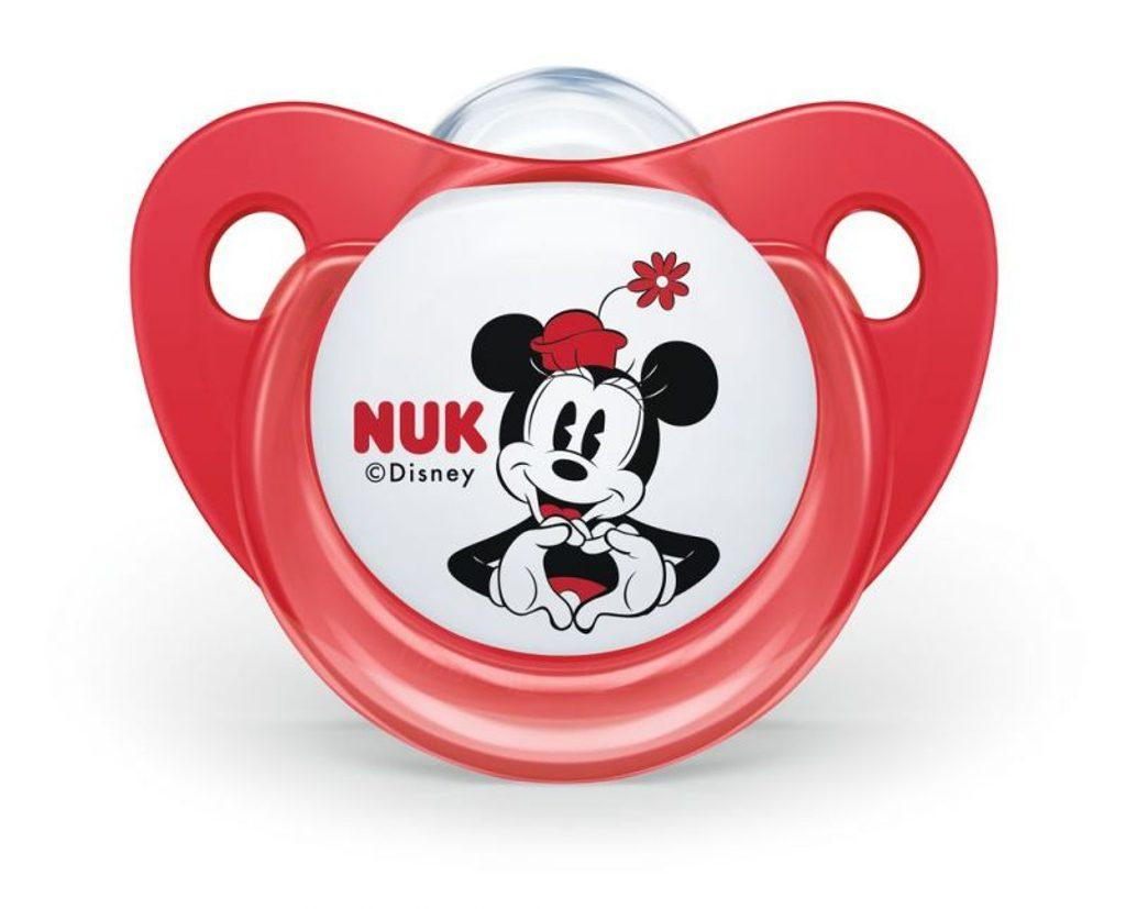 NUK Dudlík silikonový Mickey V2 (6-18m) červená