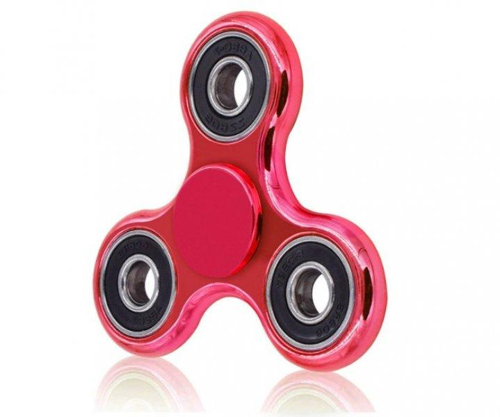 Fidget Spinner s metalickou barvou - Stříbrná