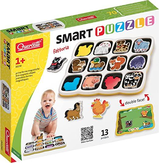 Quercetti 00230 Smart Puzzle magnetico Farm