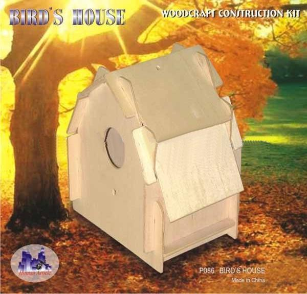 Woodcraft Dřevěné 3D puzzle ptačí budka