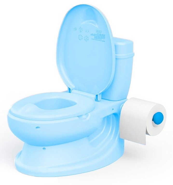DOLU Toaleta baby WC modré pro děti s vyjímatelným nočníkem na baterie Zvuk