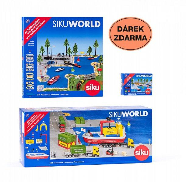 SIKU World - Loď přepravující kontejnery + dárek