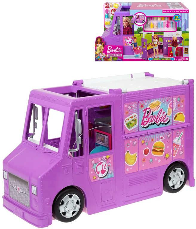 MATTEL BRB Barbie restaurace pojízdná herní set auto rozkládací s doplňky