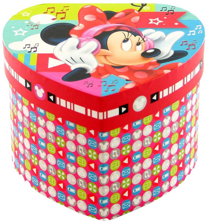 Šperkovnice dětská Disney Minnie Mouse srdce se zrcátkem karton