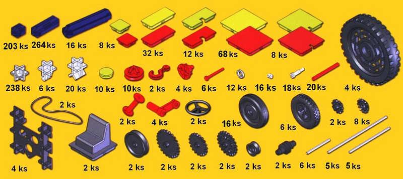 SEVA 5 Jumbo polytechnická STAVEBNICE v boxu 1064 dílků