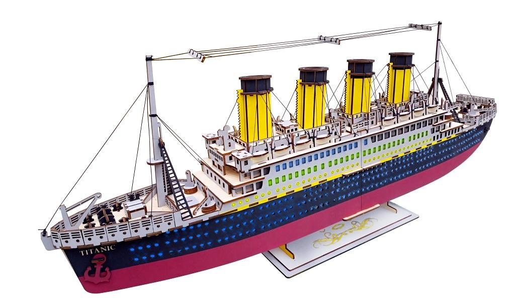 Woodcraft Dřevěné 3D puzzle Titanic