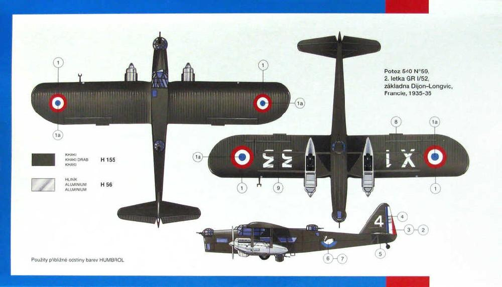 SMĚR Model letadlo Potez 540 1:72 (stavebnice letadla)