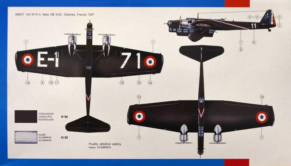 SMĚR Model letadlo Amiot 143 1:72 (stavebnice letadla)