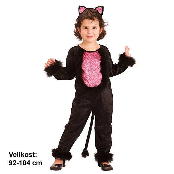 KARNEVAL Šaty KOČKA vel. XS (92-104 cm) 3-4 let KOSTÝM