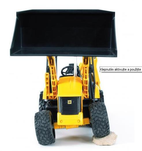 BRUDER 02427 (2427) Traktor JCB MIDI - čelní nakladač + bagr