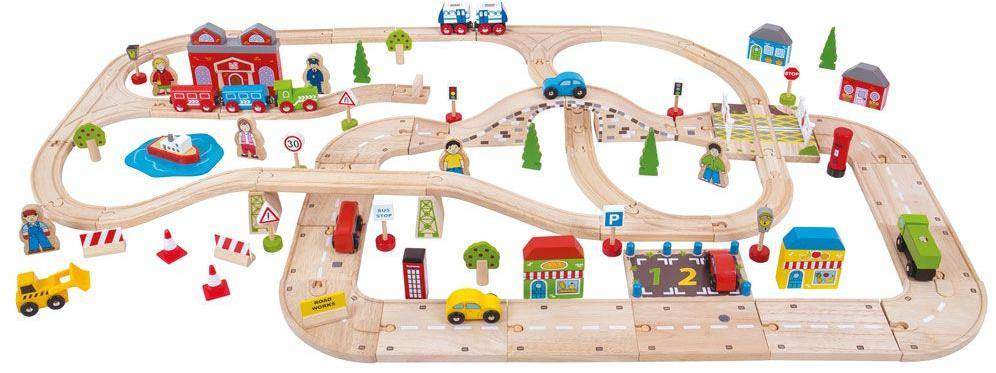 Bigjigs Rail Vláčkodráha a autodráha - poškozený obal