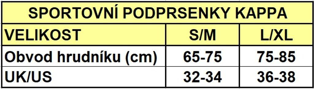 Dámská sportovní podprsenka Kappa K2150 černá - Velikost: S/M