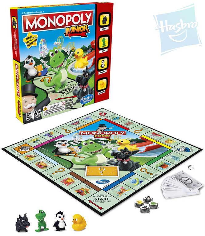 HASBRO Hra MONOPOLY Junior CZ nové figurky 