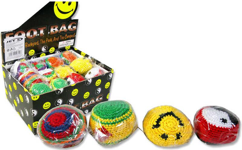 H-KISS Míček Hacky Sack barevný hakisák 6cm pletený balonek