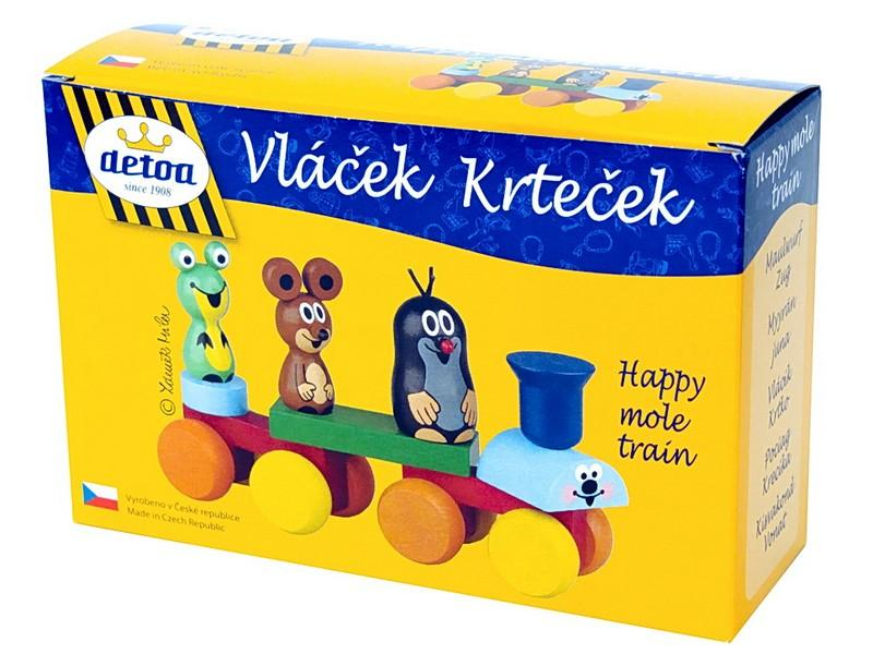 Dřevěný vláček Krtek