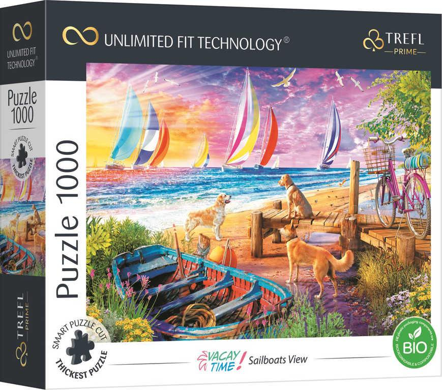 TREFL PUZZLE Prémiové Výhled na plachetnice 68x48cm 1000 dílků skládačka