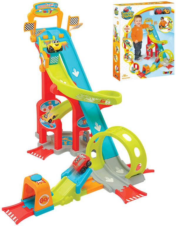 SMOBY Vroom Planet baby dráha Mega Jump set se 2 autíčky plast