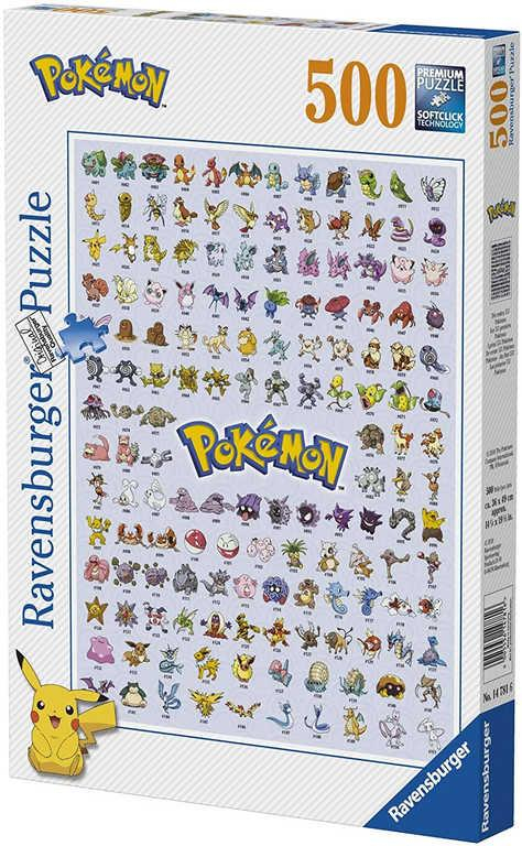 RAVENSBURGER Puzzle Prvních 151 Pokémonů skládačka 500 dílků