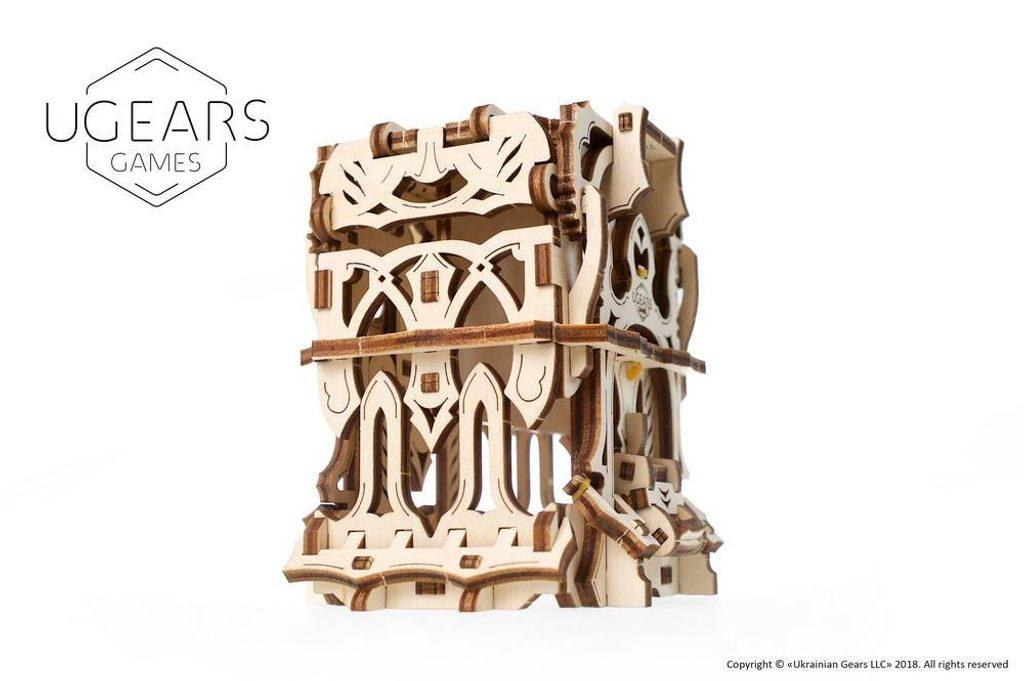 Ugears 3D dřevěné mechanické puzzle Úložný box na karty