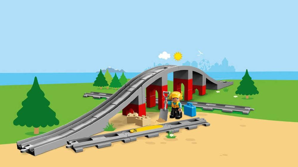 LEGO DUPLO Doplňky k vláčku most a koleje 10872 STAVEBNICE