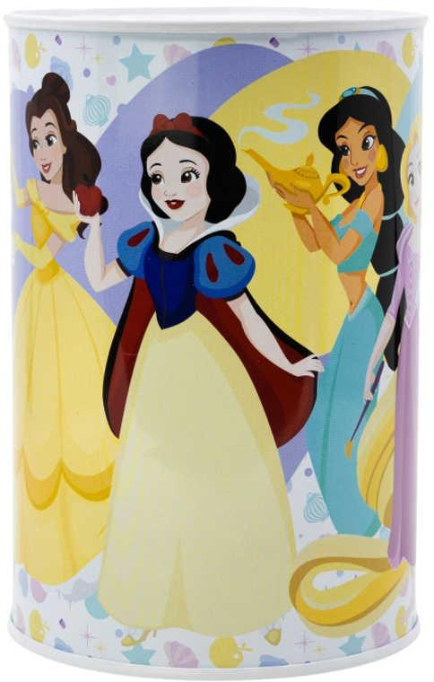 Pokladnička válec Disney Princezny 10x15cm dětská kasička kovová