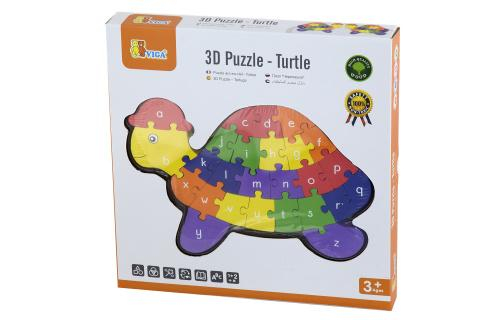 3D Puzzle - Želva s písmenky