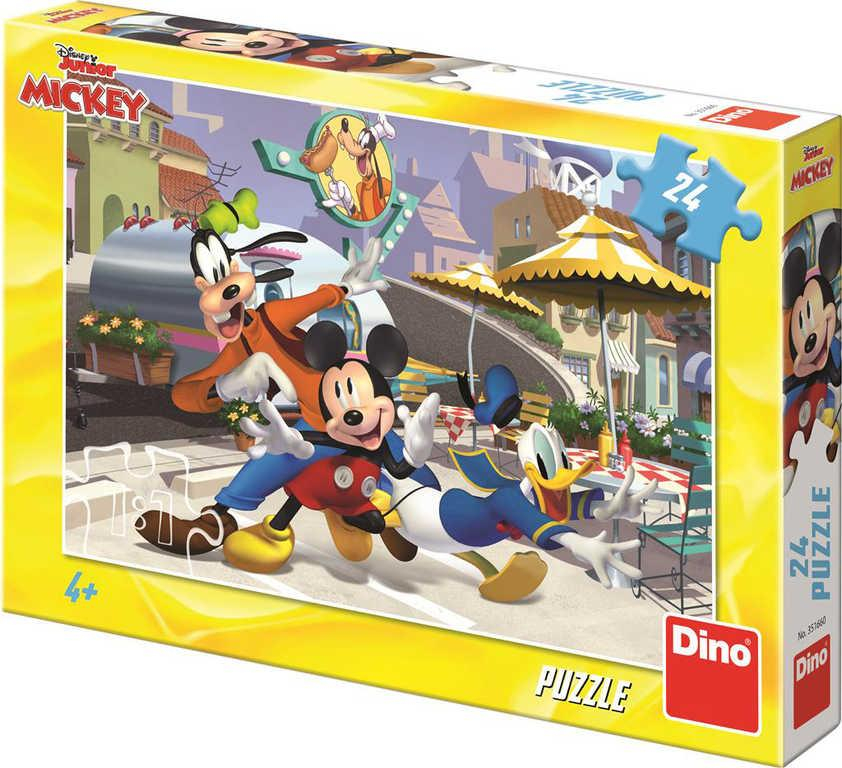 DINO Puzzle 24 dílků Disney Mickey a přátelé skládačka 26x18cm