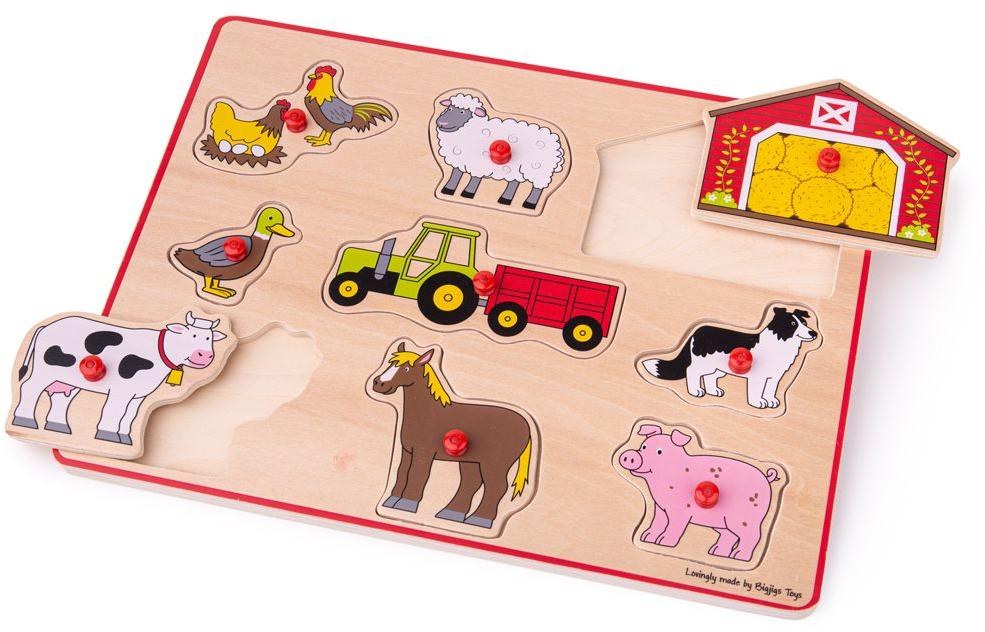 Bigjigs Toys Vkládací puzzle Farmářský statek