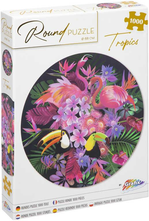 GRAFIX Puzzle kulaté Tropic 1000 dílků 68cm skládačka v krabici