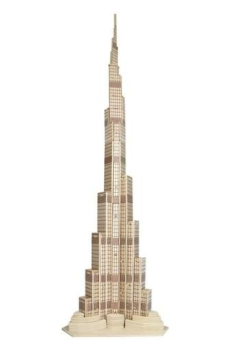 Woodcraft Dřevěné 3D puzzle věž Dubaj