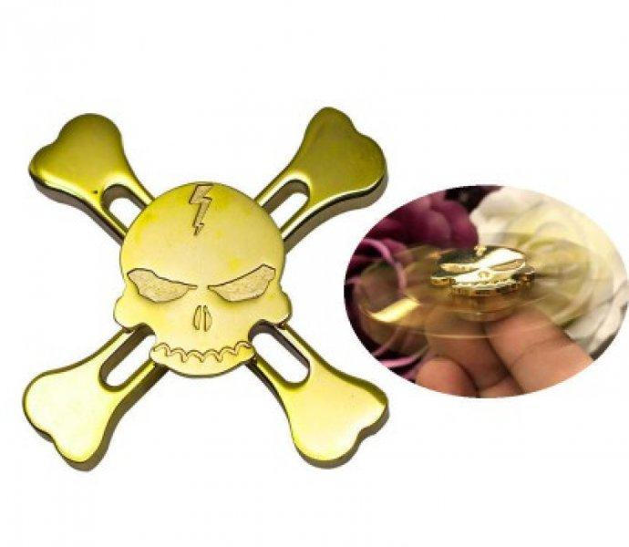 Fidget Spinner Metal SKULL - Gold