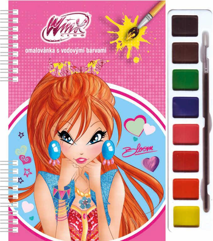 AKIM Omalovánky set s barvami a štětcem WinX Club 2