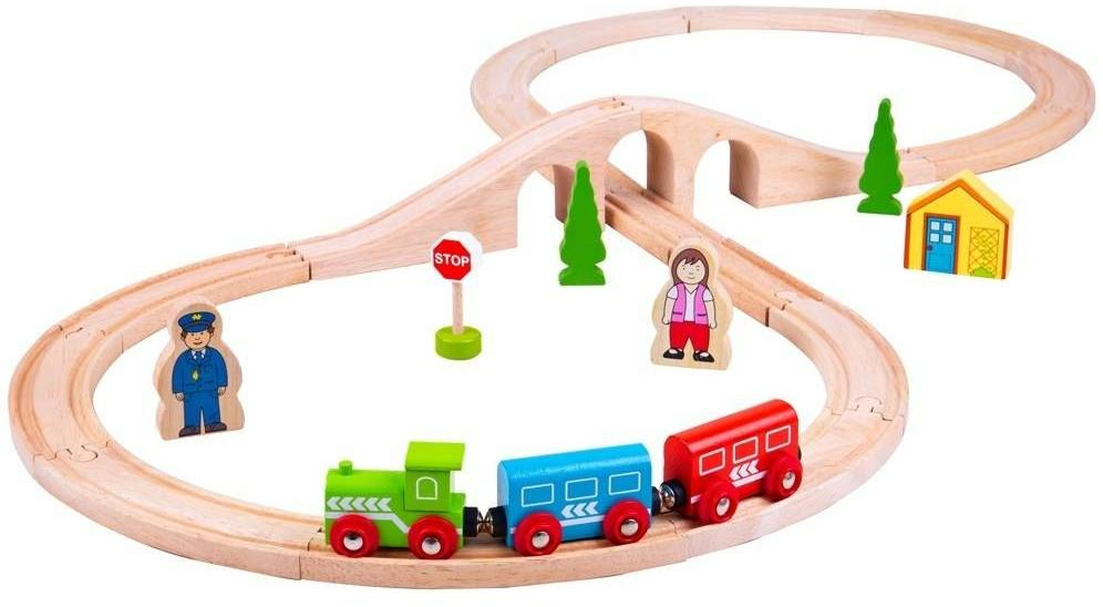 Bigjigs Rail Dřevěná vláčkodráha osmička