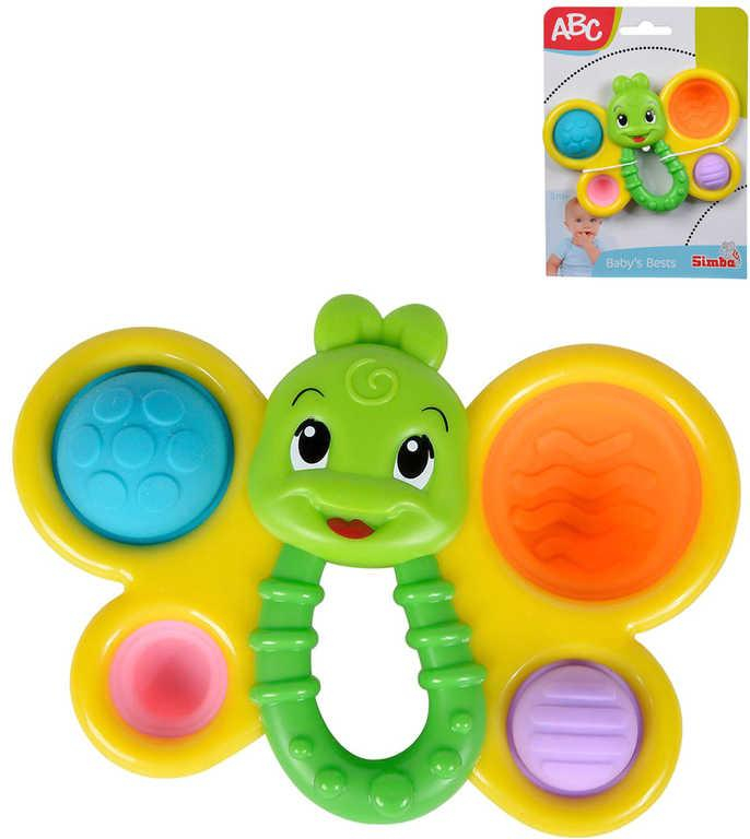 SIMBA Baby chrastítko motýlek 14cm plast pro miminko