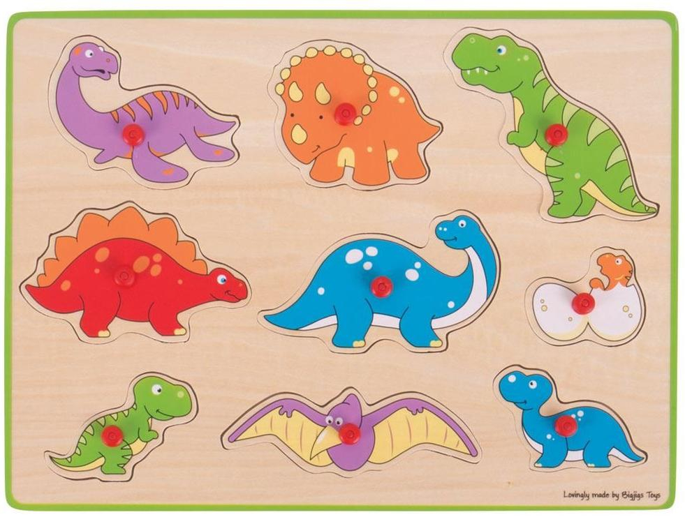 Bigjigs Toys Vkládací puzzle dinosauři