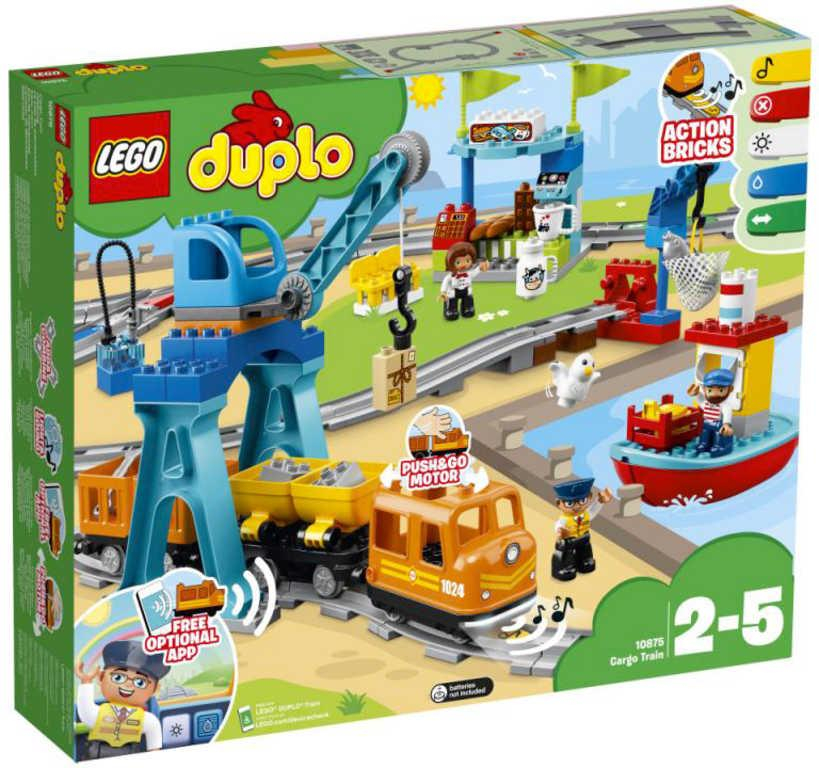 LEGO DUPLO Vlak nákladní na baterie Světlo Zvuk 10875 STAVEBNICE