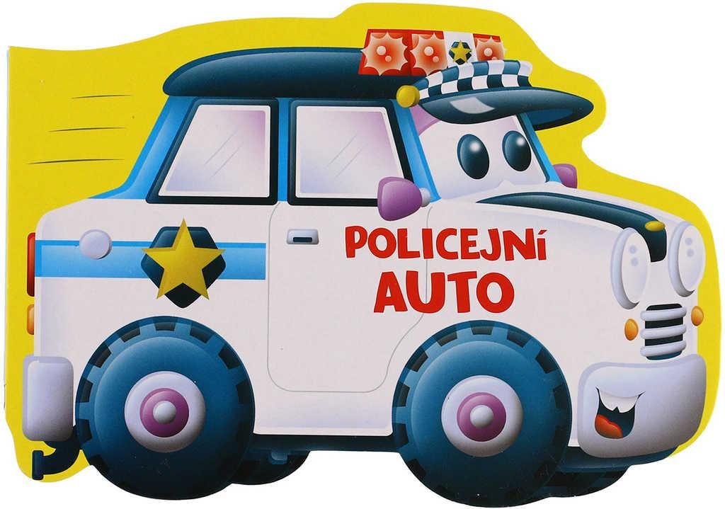 Knížka dětské leporelo tvarované Policejní auto 20x20cm