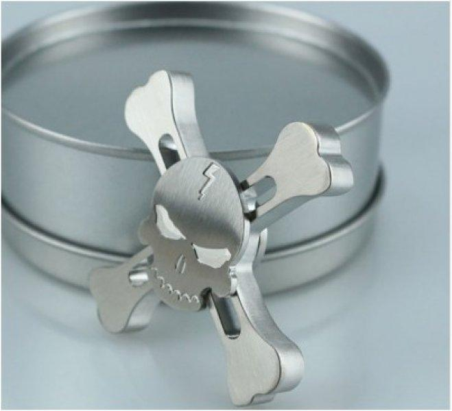 Fidget Spinner Metal SKULL - Silver